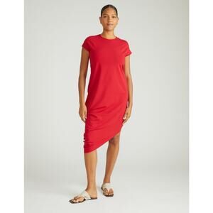 Universal Standard Dress Womens 5X Red Asymmetrical Hem Midi Dress